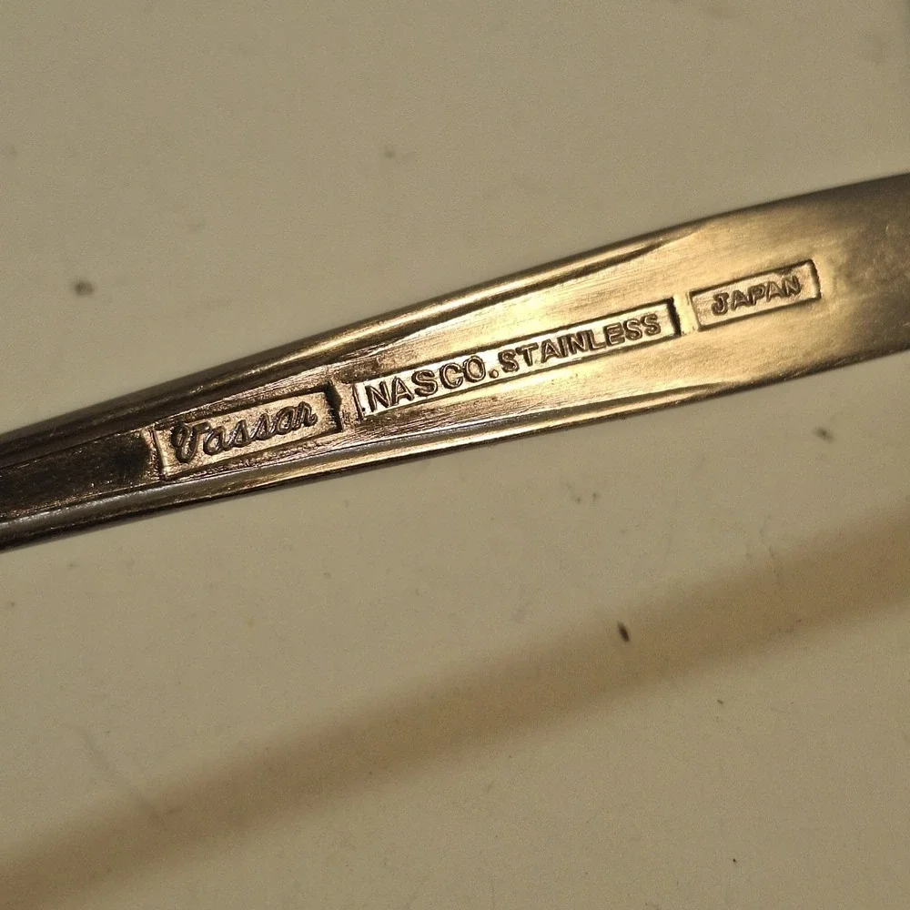 Nasco VASSAR Stainless Steel‎ Flatware Japan 6 Iced Teaspoons